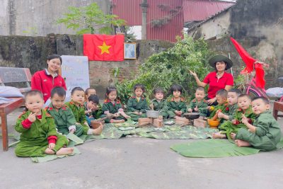 Một số hình ảnh hoạt động của trẻ chào mừng ngày thành lập quân đội nhân dân Việt nam 22/12