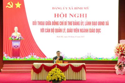 Đảng ủy xã Bình Mỹ tổ chức đối thoại với cán bộ quản lý, giáo viên, nhân viên ngành giáo dục